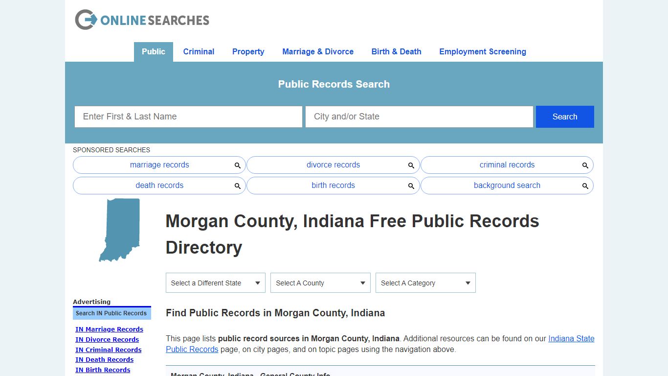 Morgan County, Indiana Public Records Directory